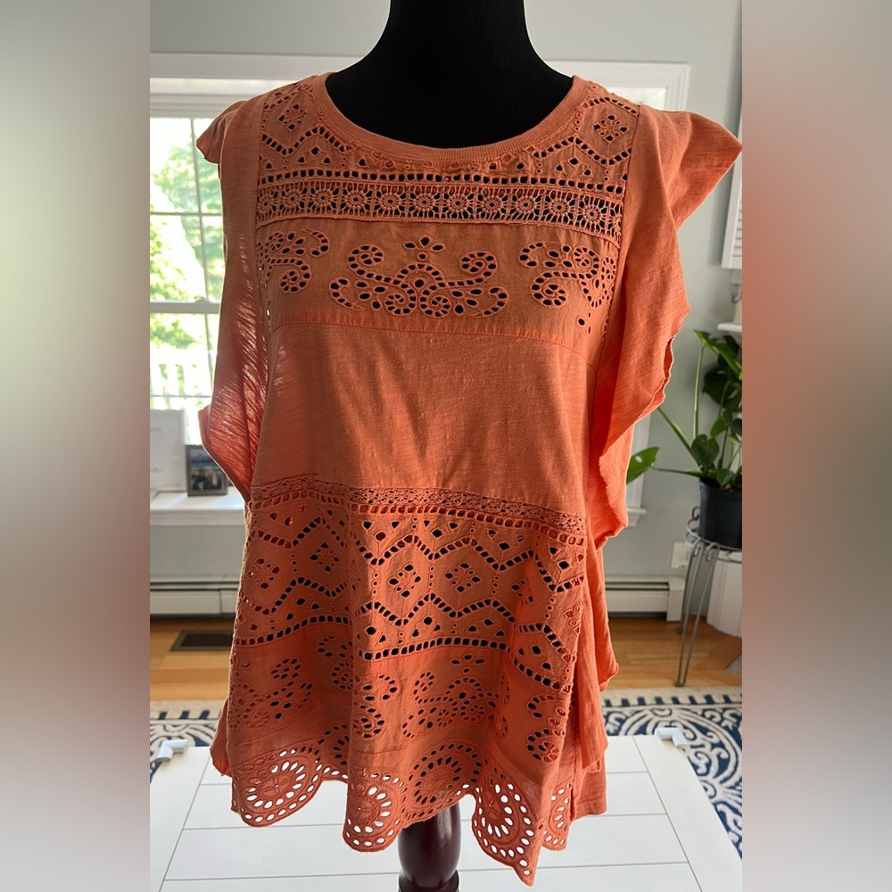 Anthropologie coral XL tank new with tags